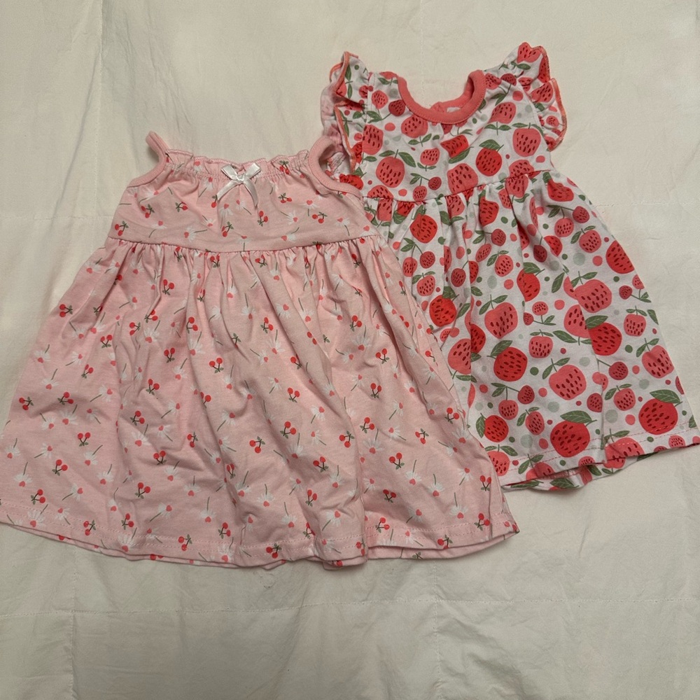 Pink and White Pleated Smocked Sundress